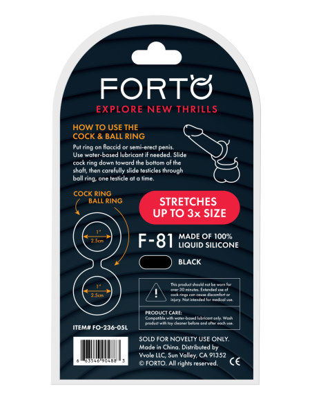 FORTO F-81 DOBLE ANILLO 51MM NEGRO