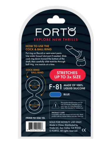 FORTO F-81 DOUBLE RING 51MM BLUE