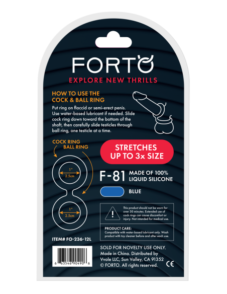 FORTO F-81 DOBLE ANILLO 51MM AZUL