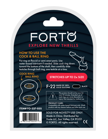 FORTO ANILLO D F-22 PEQUEÑO NEGRO