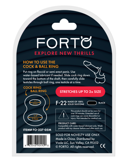 FORTO ANILLO D F-22 NEGRO MEDIO