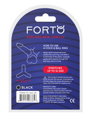 FORTO F-59 TRI COCK Y ANILLO DE BOLA NEGRO