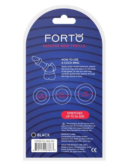 FORTO F-39 TRIO COCKRING SET BLACK