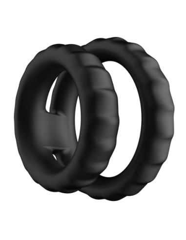 FORTO F-43 ANILLO DE BOLA Y PENE ESCALONADO NEGRO