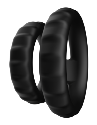 FORTO F-43 ANILLO DE BOLA Y PENE ESCALONADO NEGRO