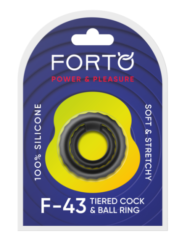 FORTO F-43 TIERED COCK AND BALL RING BLACK