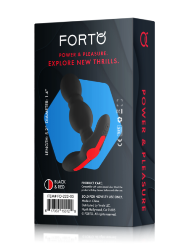 FORTO VIBRATING ANAL PLUG BLACK