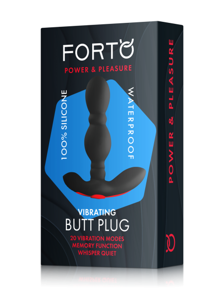 FORTO VIBRATING ANAL PLUG BLACK