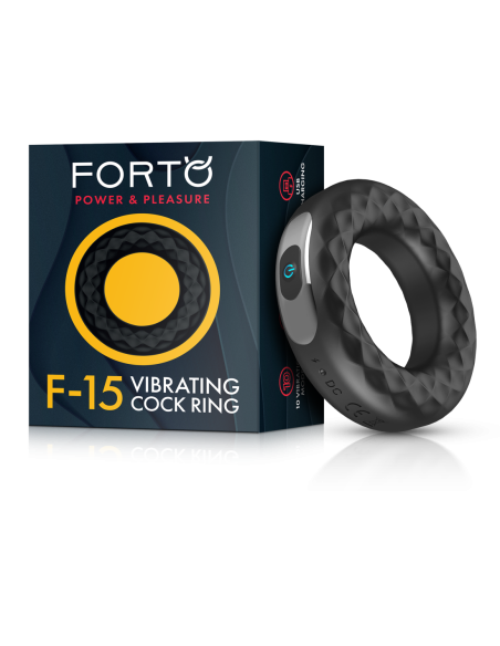 FORTO F-15 ANILLO VIBRADOR NEGRO