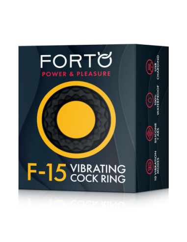 FORTO F-15 ANILLO VIBRADOR NEGRO