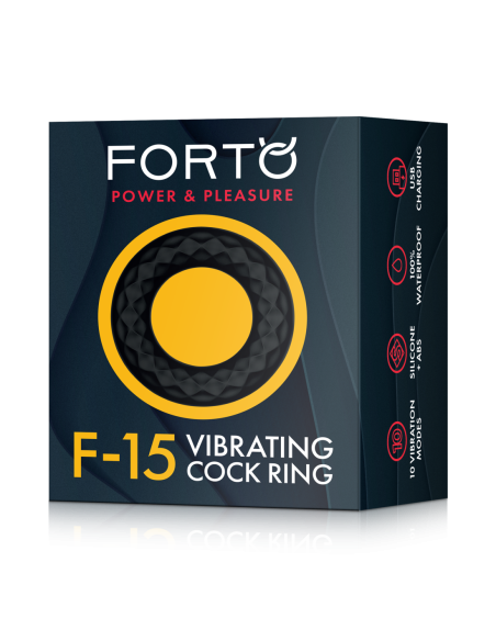 FORTO F-15 VIBRATING COCKRING BLACK