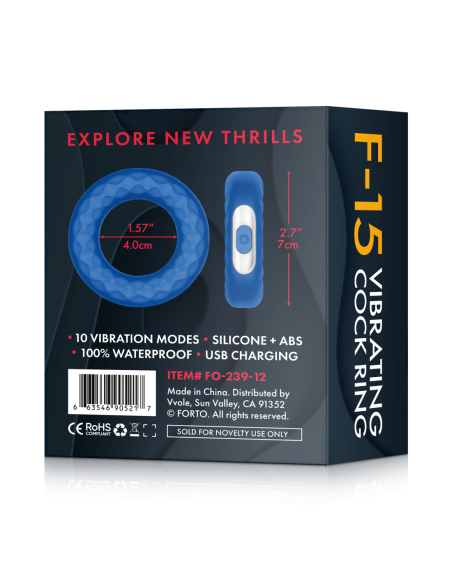 FORTO F-15 VIBRATING COCKRING BLUE