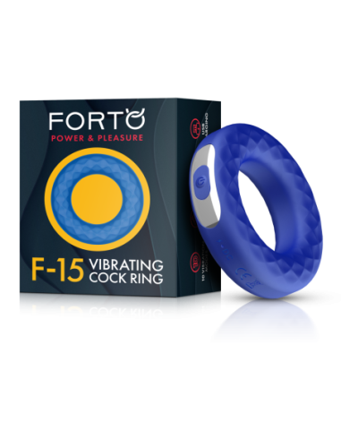 FORTO F-15 ANILLO VIBRADOR PARA EL PENE AZUL