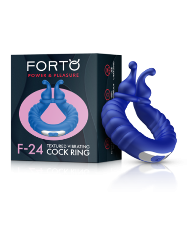FORTO F-24 ANILLO VIBRADOR TEXTURIZADO AZUL