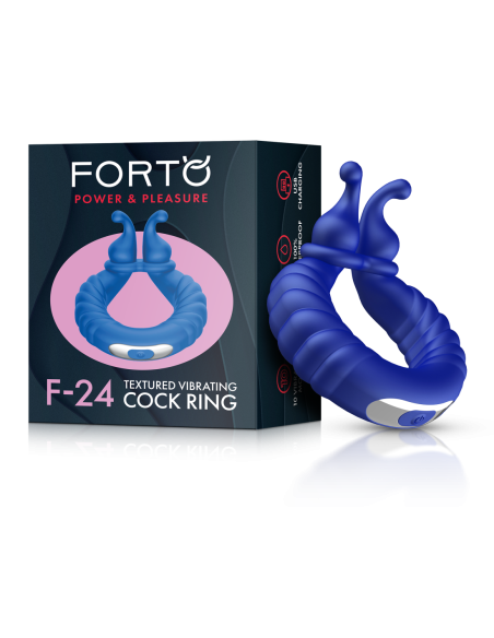 FORTO F-24 TEXTURED VIBRATING COCKRING BLUE