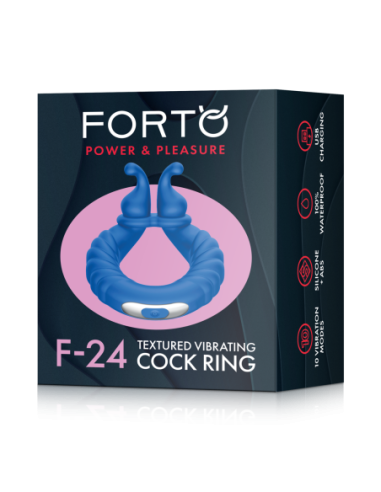 FORTO F-24 ANILLO VIBRADOR TEXTURIZADO AZUL