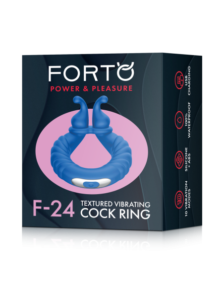 FORTO F-24 ANILLO VIBRADOR TEXTURIZADO AZUL