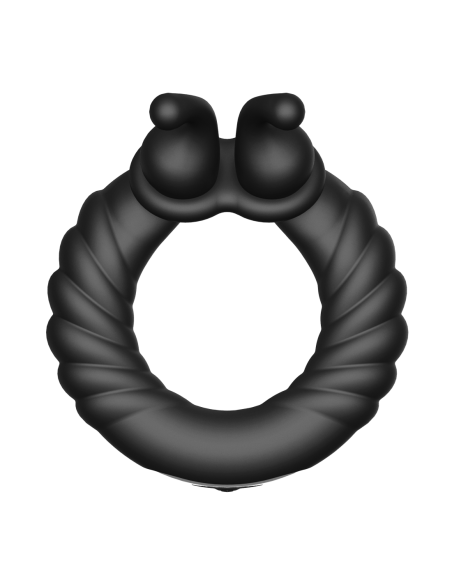 FORTO F-24 ANILLO VIBRADOR TEXTURIZADO NEGRO