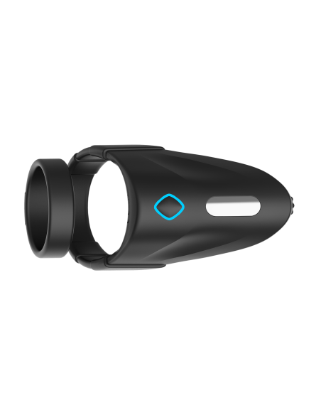 FORTO F-48 VIBRATING PERINEUM DOUBLE C-RING BLACK