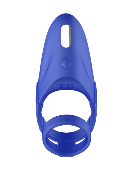 FORTO F-48 VIBRATING PERINEUM DOUBLE C-RING BLUE