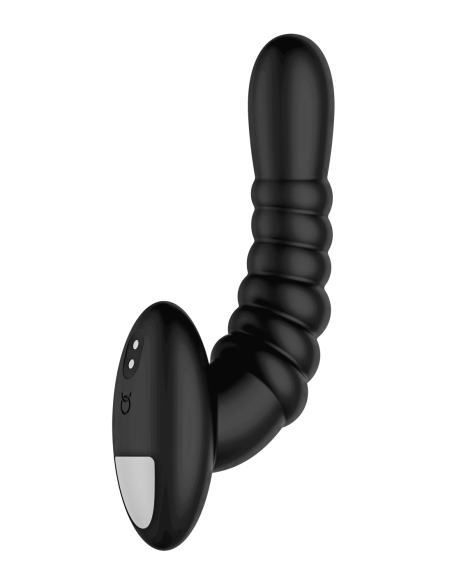 FORTO MASAJEADOR VIBRATORIO PROFESIONAL ACANALADO NEGRO