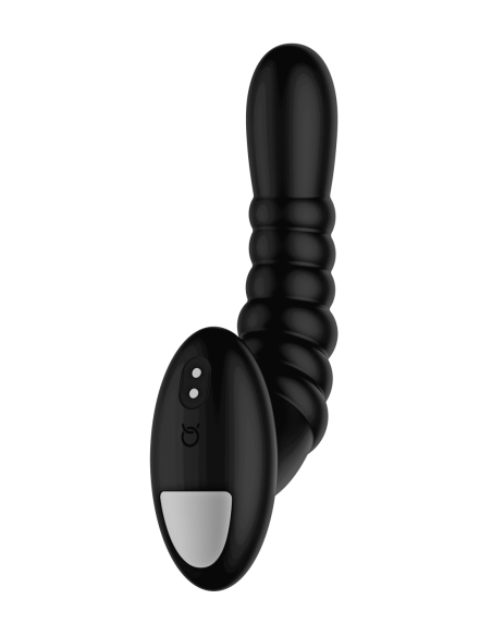 FORTO RIBBED PRO VIBRATING MASSAGER BLACK