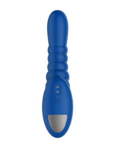 FORTO RIBBED PRO VIBRATING MASSAGER BLUE