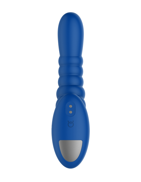 FORTO RIBBED PRO VIBRATING MASSAGER BLUE