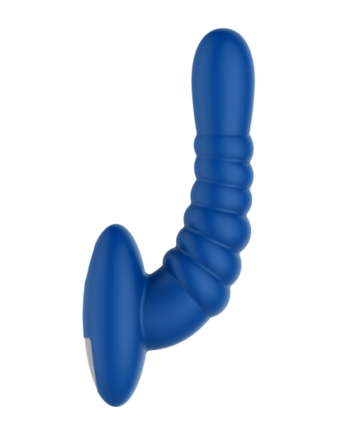 FORTO RIBBED PRO VIBRATING MASSAGER BLUE
