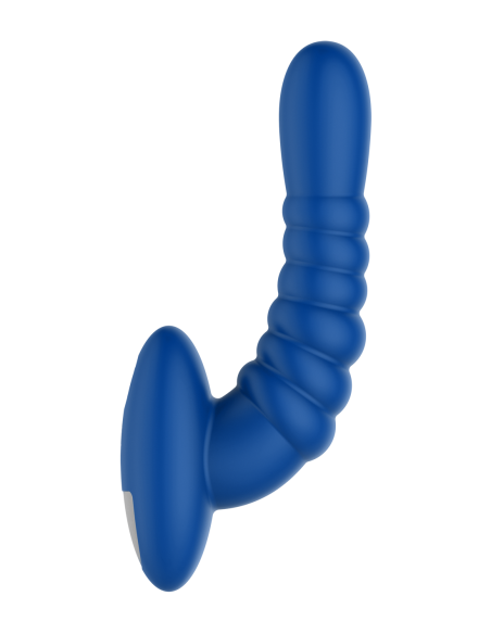 FORTO RIBBED PRO VIBRATING MASSAGER BLUE
