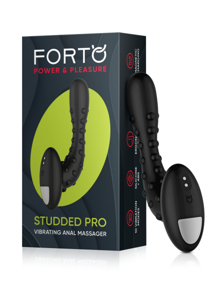 FORTO MASAJEADOR VIBRATORIO PROFESIONAL CON TACHUELAS NEGRO