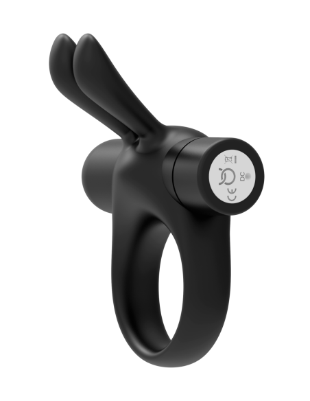 FORTO BUNNY VIBRATING COCKRING BLACK