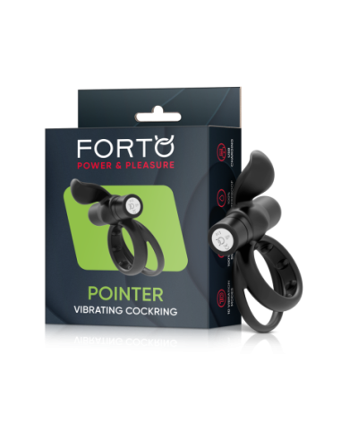 FORTO POINTER VIBRATING COCKRING BLACK