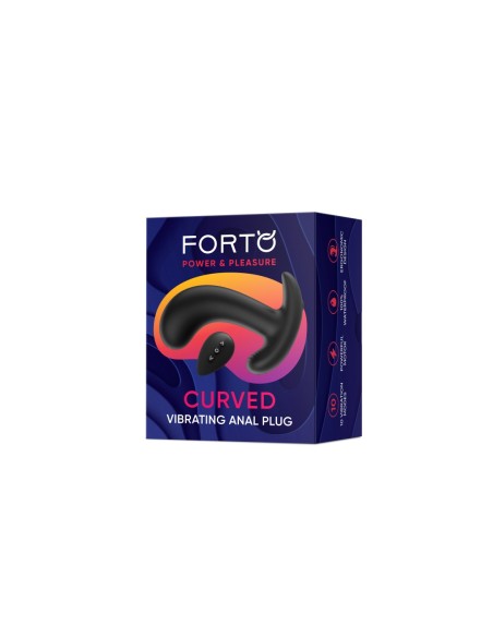 FORTO CURVED VIBRATING PLUG BLACK