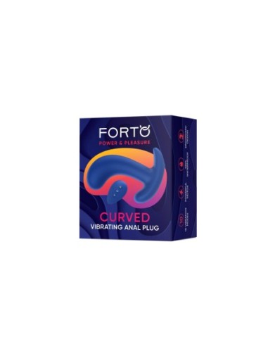 FORTO CURVED VIBRATING PLUG BLUE
