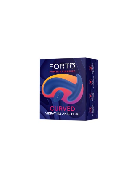 FORTO CURVED VIBRATING PLUG BLUE