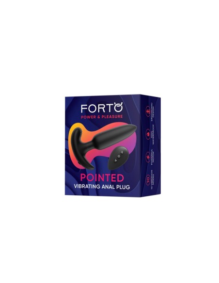 FORTO POINTED VIBRATING  PLUG BLACK