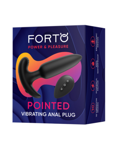FORTO POINTED VIBRATING  PLUG BLACK