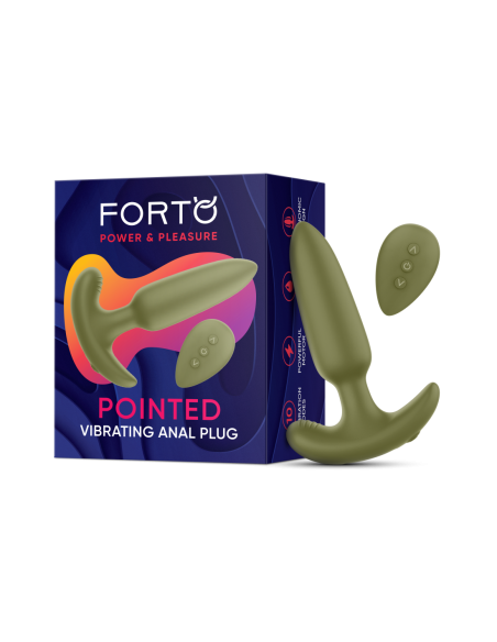 FORTO POINTED VIBRATING PLUG GREEN