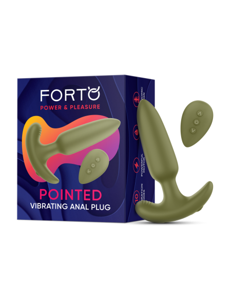 FORTO POINTED VIBRATING PLUG GREEN