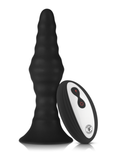 FORTO VIBRATING RIBBED PLUG WITH REMOTE CONTROL...