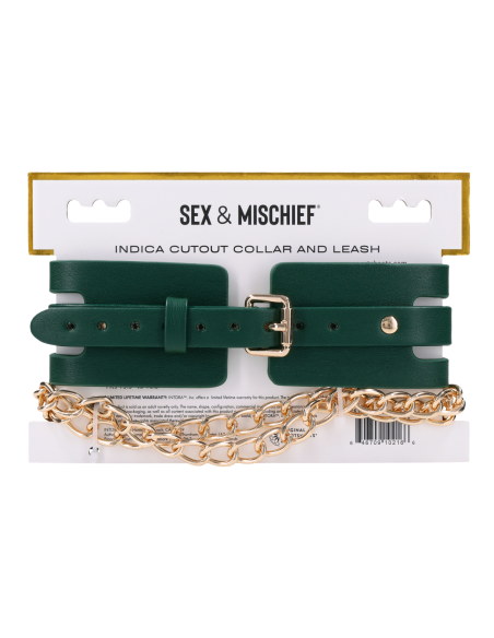 SPORTSHEETS INDICA CUTOUT COLLAR AND LEASH
