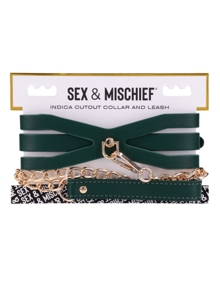 SPORTSHEETS INDICA CUTOUT COLLAR AND LEASH