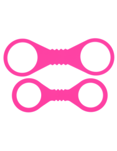 SPORTSHEETS SMALL HOT PINK SILICONE CUFFS