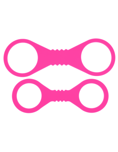 SPORTSHEETS SMALL HOT PINK SILICONE CUFFS