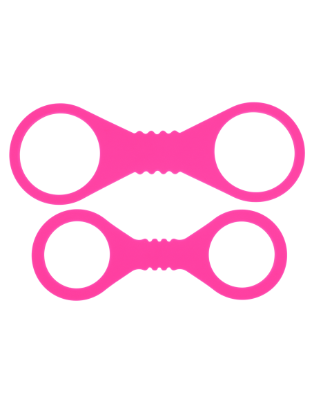 SPORTSHEETS SMALL HOT PINK SILICONE CUFFS