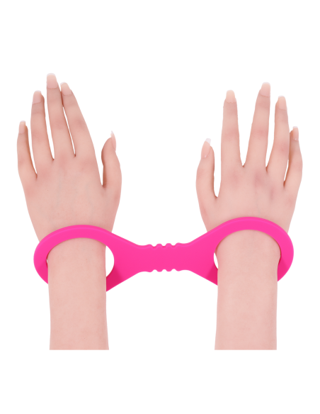 SPORTSHEETS SMALL HOT PINK SILICONE CUFFS