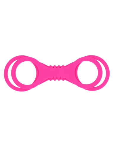 SPORTSHEETS SMALL HOT PINK SILICONE CUFFS