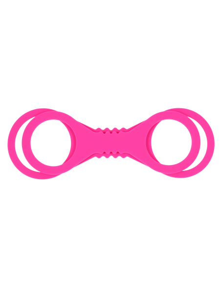 SPORTSHEETS SMALL HOT PINK SILICONE CUFFS