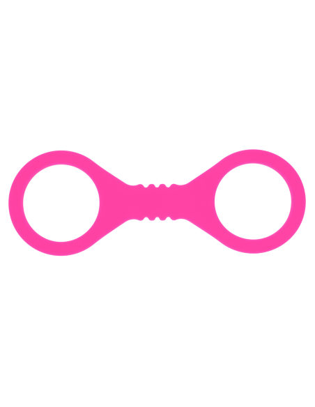 SPORTSHEETS SMALL HOT PINK SILICONE CUFFS
